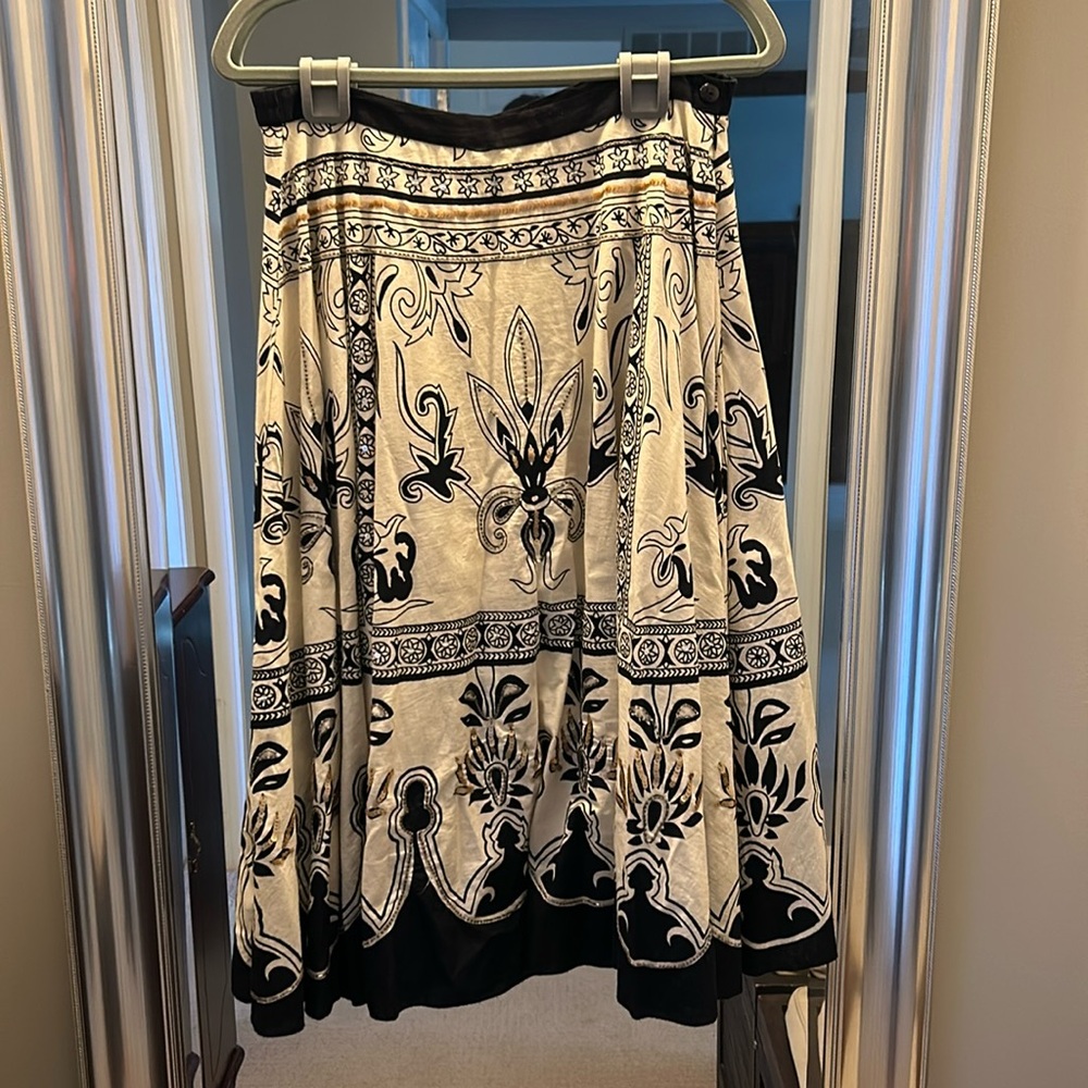 Sequined and beaded boutique midi skirt